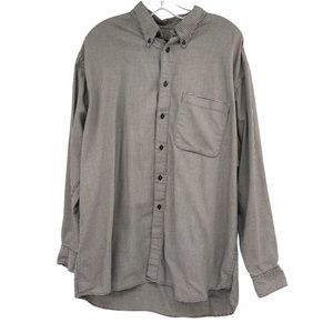Izod Houndstooth Print Button Down Shirt Size XL